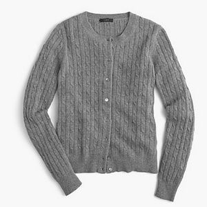 Cambridge merino wool cable cardigan sweater